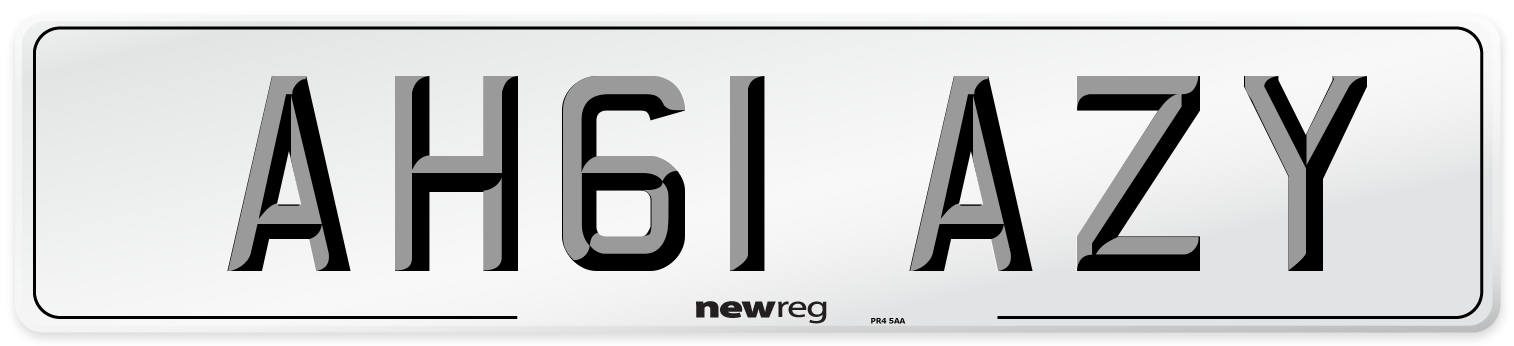 AH61 AZY Number Plate from New Reg